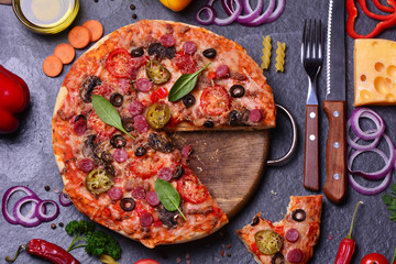 Fresh fragrant pizza from the best products