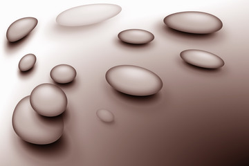 Ovals on a brown background