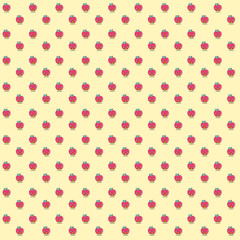 Pattern of a kawaii illustration of an cute red apple eating pepperoni and pepper pizza. Healthy food eating fast food. Now we’ve seen everything!