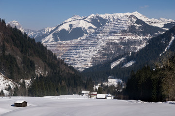 Erzberg mining operation seen from afar