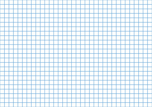 Checkered geometric background with blue lines. Sheet of school notebook. Vector illustration