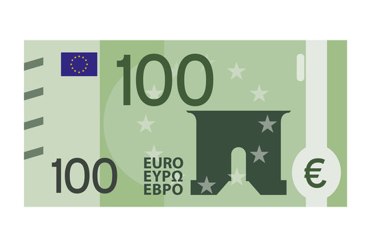 100 Euro Schein - minimalistische Banknote
