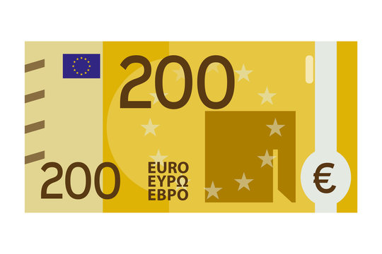 200 Euro Schein - minimalistische Banknote