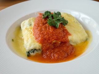 Spinach baked cheese