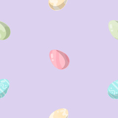 Seamless vector background of Easter Eggs