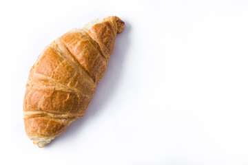 Croissant isolated on white background. Copyspace