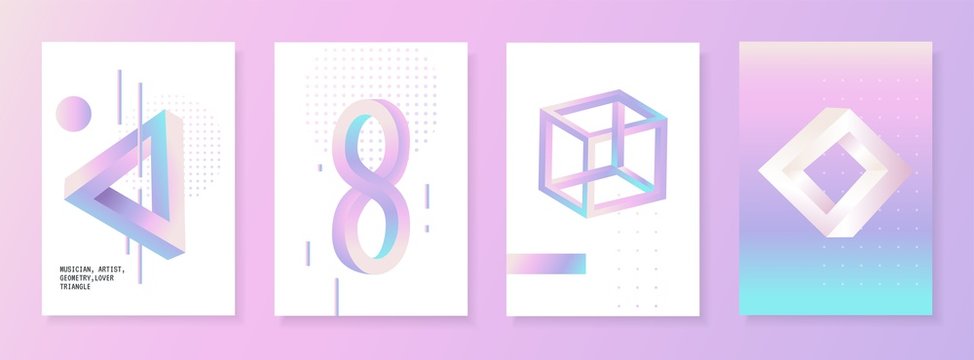 Geometric figures with Penrose triangle effect