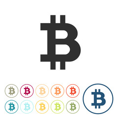 Obraz premium Runde Schaltflächen - Bitcoin