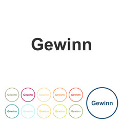 Runde Schaltflächen - Gewinn - App