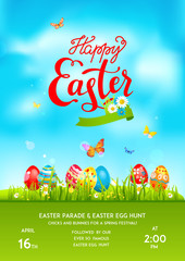 Poster holiday Easter eggs