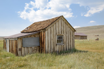 Abandoned buildings from the California gold rush