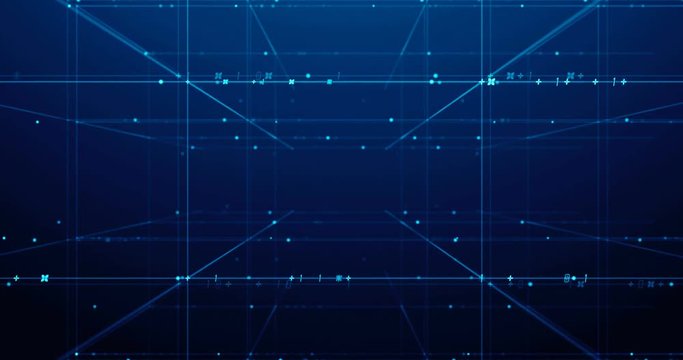 digital grid and number in virtual space ,represent data connections and global network concept,4k seamless loop.
