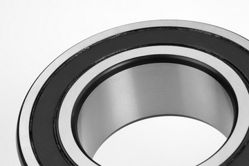 Close up of bearings isolated on white