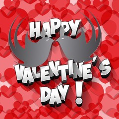 Obraz premium Happy Valentine's Day Greeting Card vector illustration