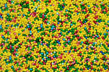 colored sweet sprinkled icing for Easter close-up