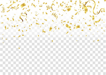 Abstract background celebration gold confetti. vector background