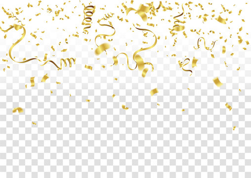 Abstract Background Celebration Gold Confetti. Vector Background