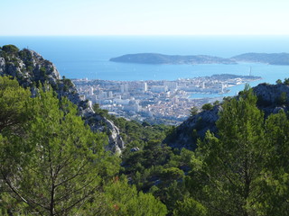 Vue de TOULON depuis le MONT FARON