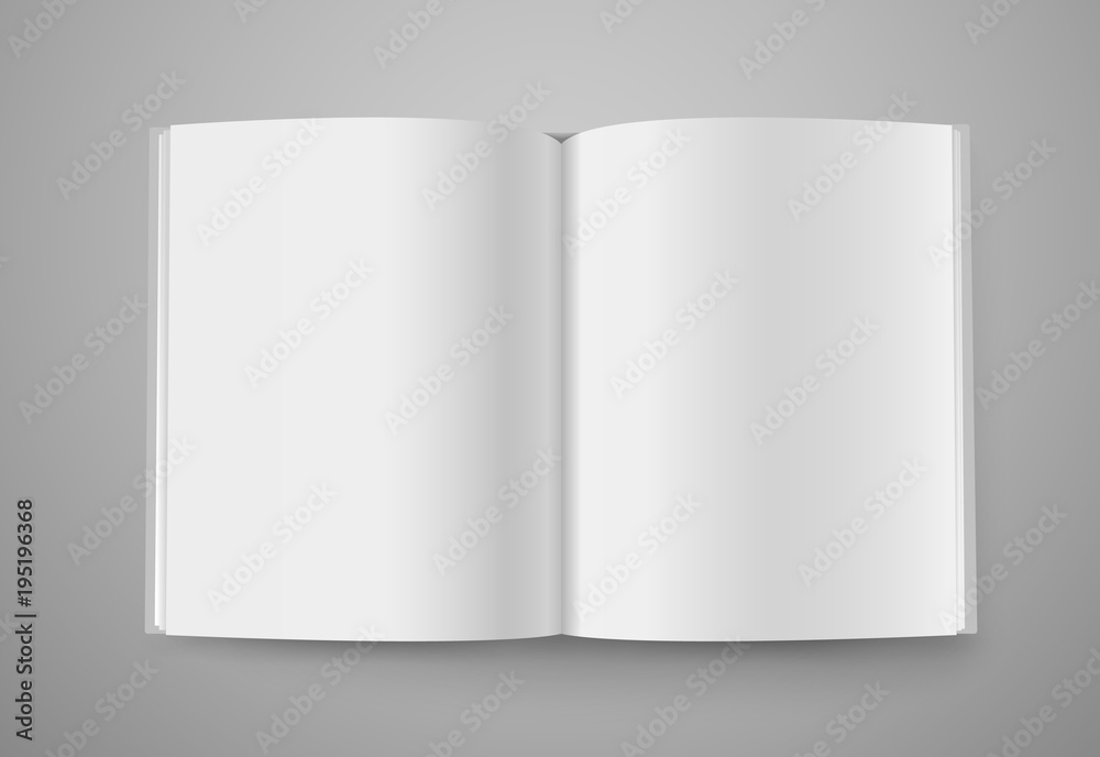 Poster open book vector mockup. ready for a content