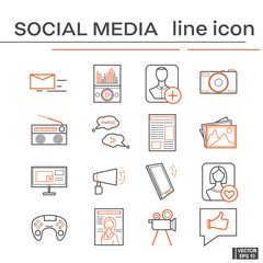 Set of icons, social media.