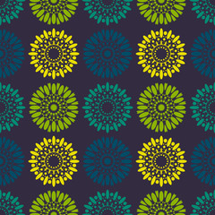 Fototapeta na wymiar Galaxy flowers seamless pattern. Suitable for screen, print and other media.