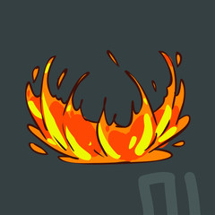 fire on black background