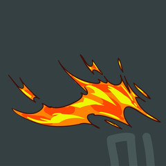 fire on black background