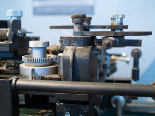 Vintage banknote printing machine is a high precision machine.