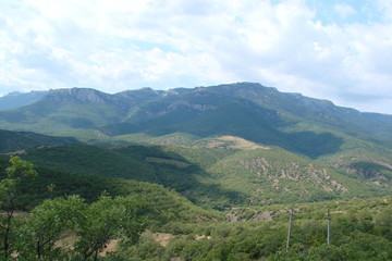 the mountain ridge of the southern part of the Crimean peninsula. Ukraine.