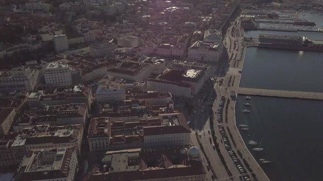 Panorama of Trieste in sunny weather