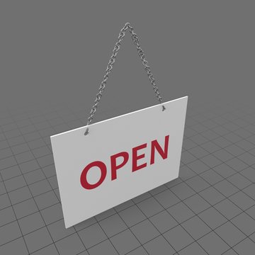 Business sign for open and closed