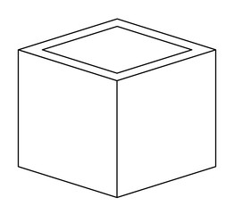 cubic matrix geometric icon vector illustration design