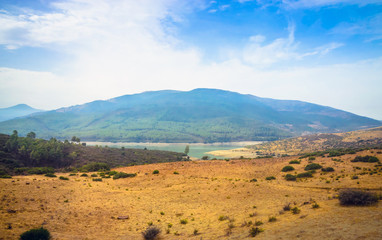 Desert road with Atlas Mountains, Morocco