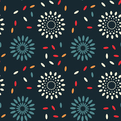 Galaxy explosion seamless pattern. Suitable for screen, print and other media.