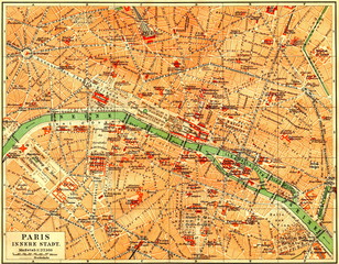 Central part of Paris ca. 1890 (from Meyers Lexikon, 1896, 13/530/531)