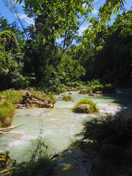 Cambugahay Falls at Siquijor Island, Cebu, Philippines