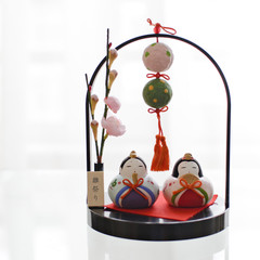Hinamatsuri dolls on Girl's Day, white background