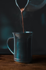 Servir un chocolat chaud