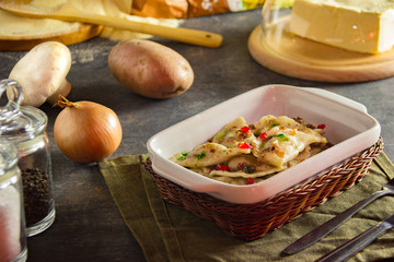 Вареники с картофелем и грибами