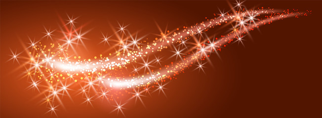 Glowing background with sparkle curved lines
