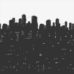 The Urban City Panorama And Skyscrapers