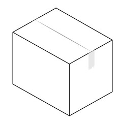 box carton delivery service vector illustration design