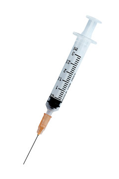 hypodermic needle(injection needle) isolated on white background 