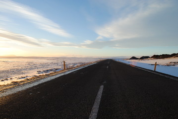 On the road in Iceland