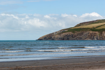 Bay Landscape with Sea and Beach in Foreground