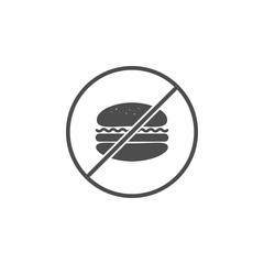 no fast food icon.Element of popular fitness  icon. Premium quality graphic design. Signs, symbols collection icon for websites, web design,