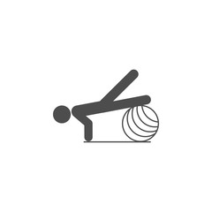 ball exercise icon.Element of popular fitness  icon. Premium quality graphic design. Signs, symbols collection icon for websites, web design,