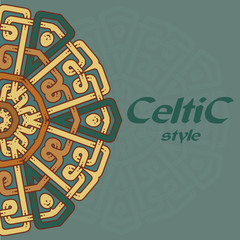 Beautiful postcard with celtic pattern.