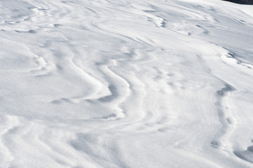 background of fresh snow texture in blue tone