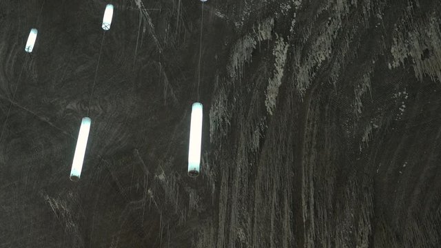 Lights inside a salted mine